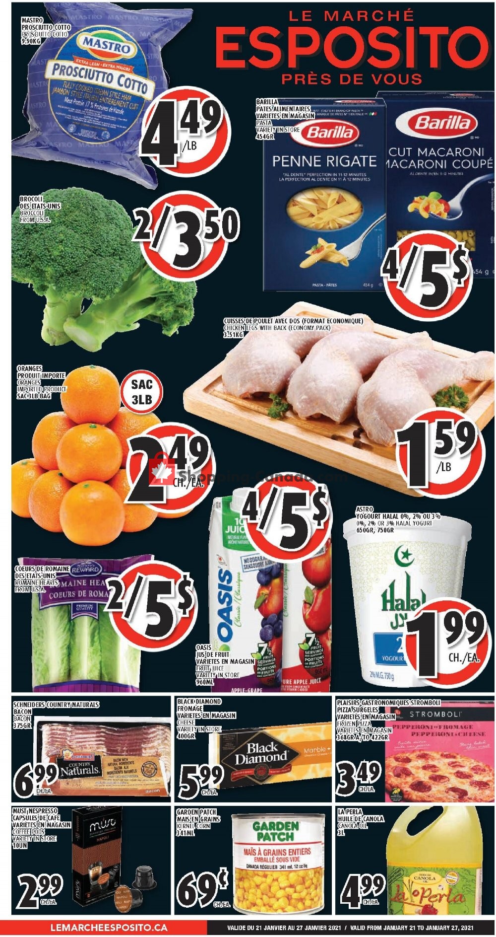 Le Marché Esposito flyer from Thursday January 21, 2021 to Wednesday January 27, 2021 - page 1