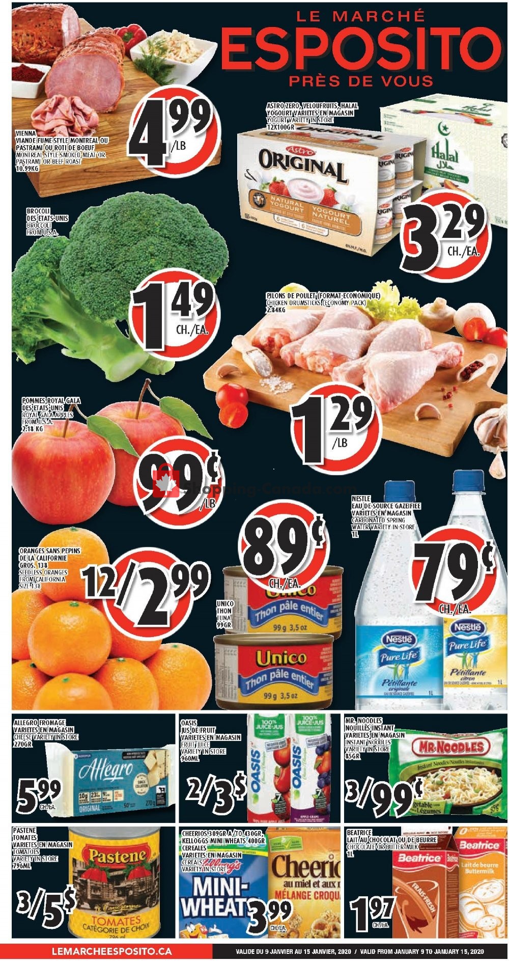 Le Marché Esposito flyer from Thursday January 9, 2020 to Wednesday January 15, 2020 - page 1