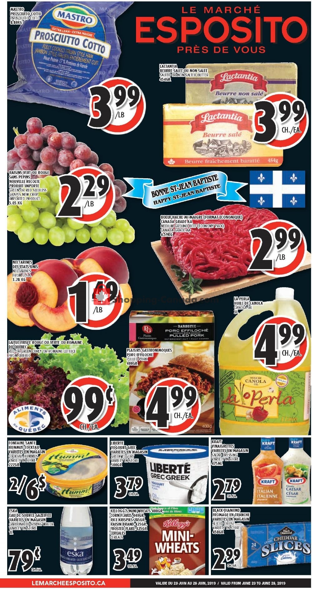 Le Marché Esposito flyer from Thursday June 20, 2019 to Wednesday June 26, 2019 - page 1
