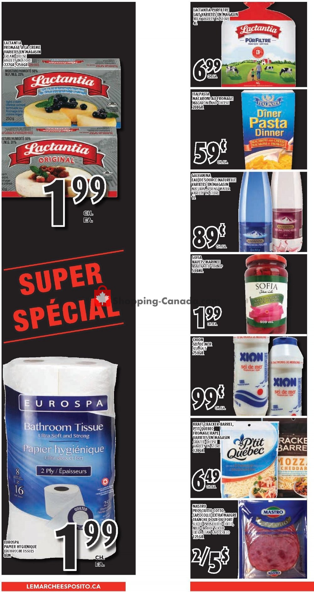 Le Marché Esposito flyer from Thursday January 3, 2019 to Wednesday January 9, 2019 - page 1