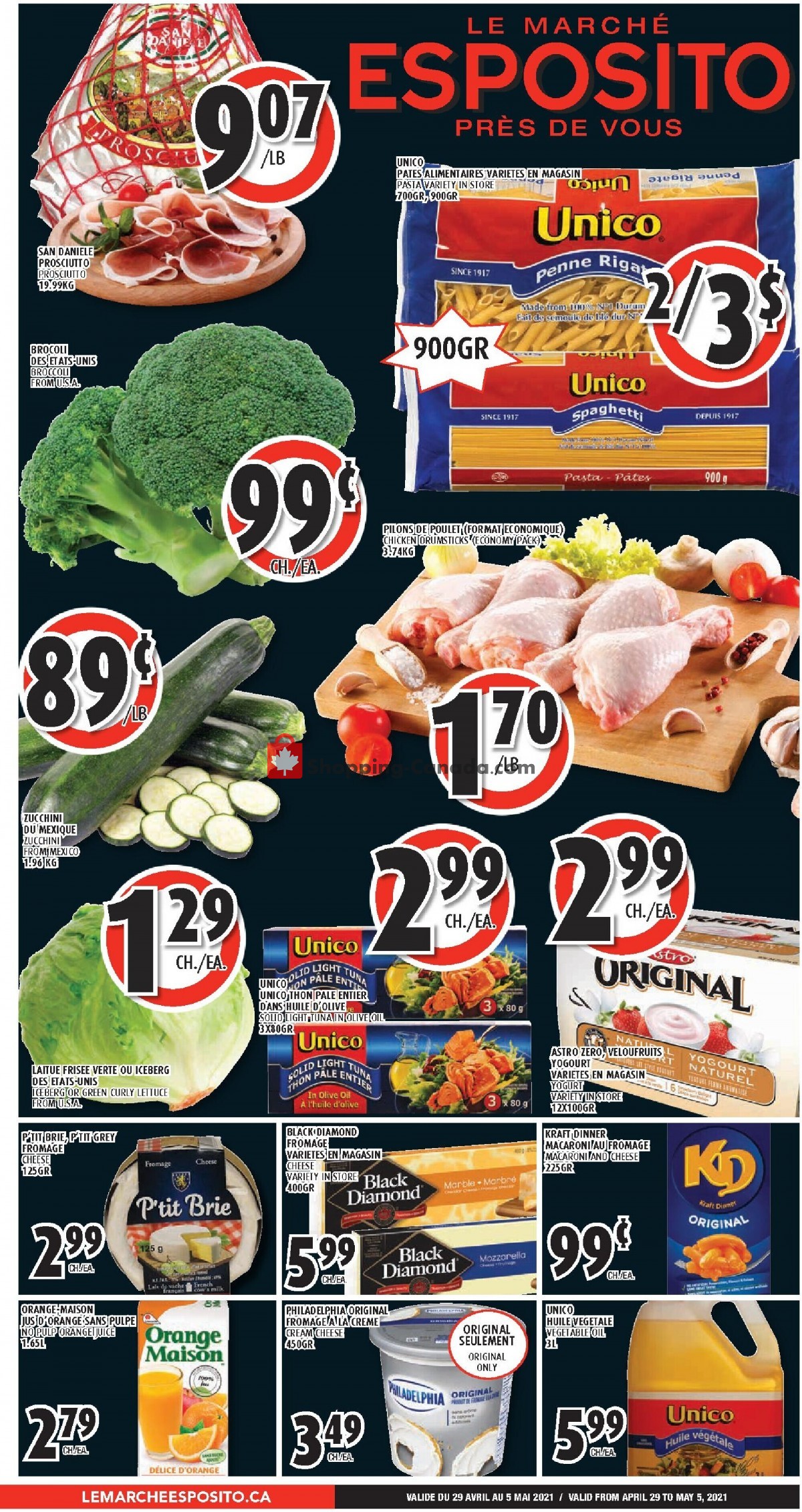 Le Marché Esposito flyer from Thursday April 29, 2021 to Wednesday May 5, 2021 - page 1