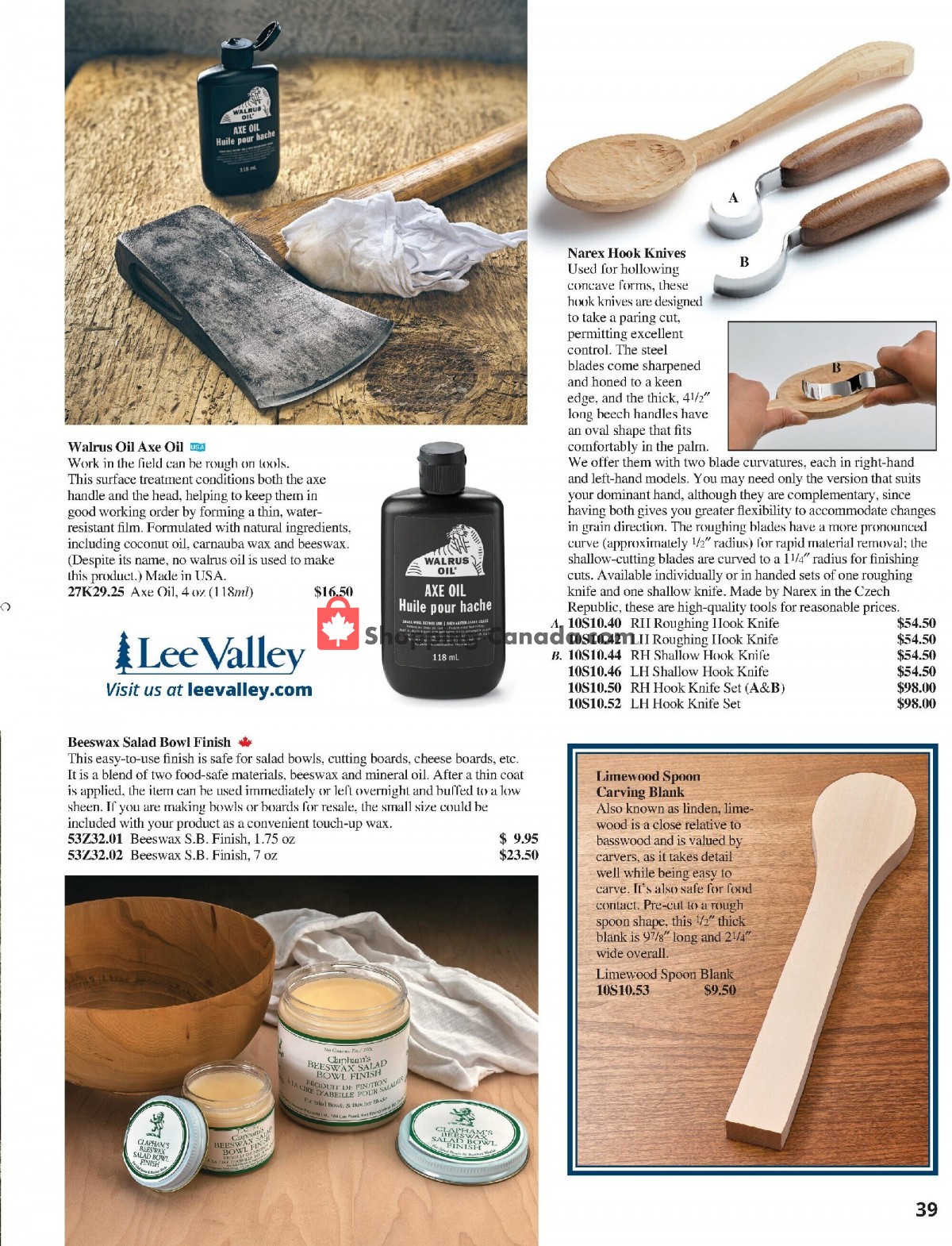 Lee Valley Tools Ltd flyer from Tuesday November 1, 2022 to Sunday December 25, 2022 - page 39