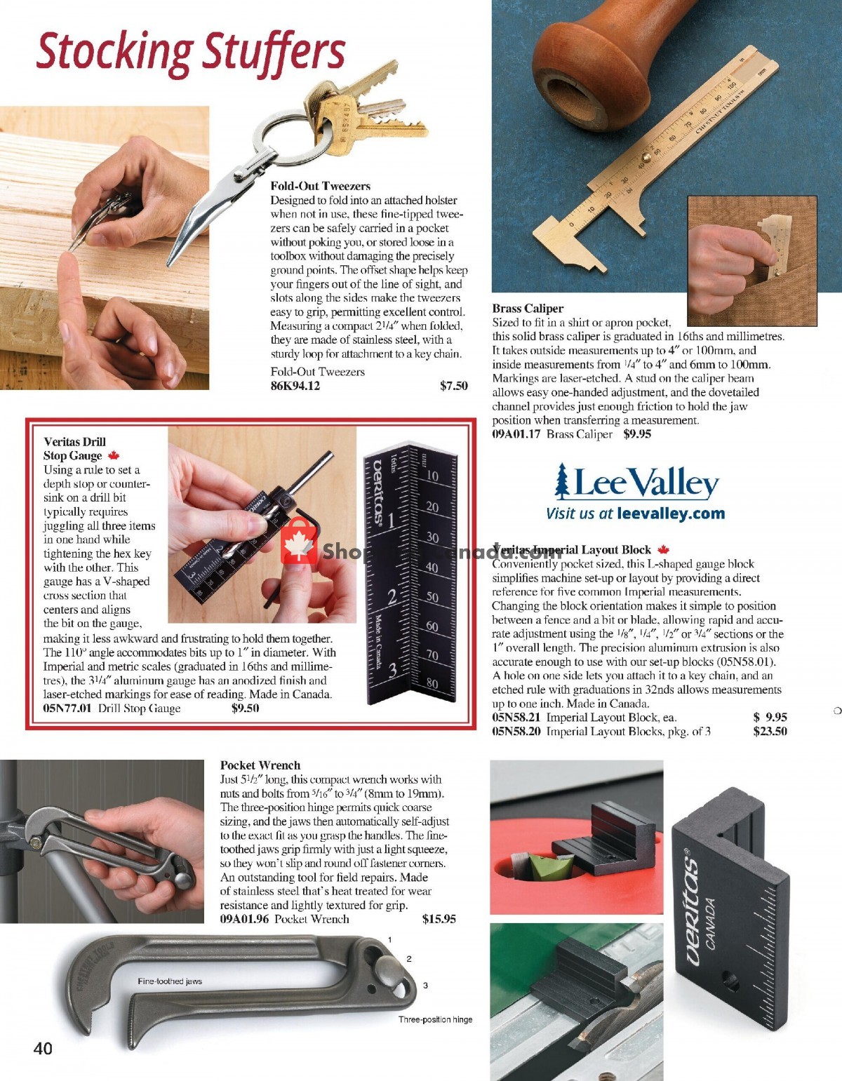 Lee Valley Tools Ltd flyer from Tuesday November 1, 2022 to Sunday December 25, 2022 - page 40