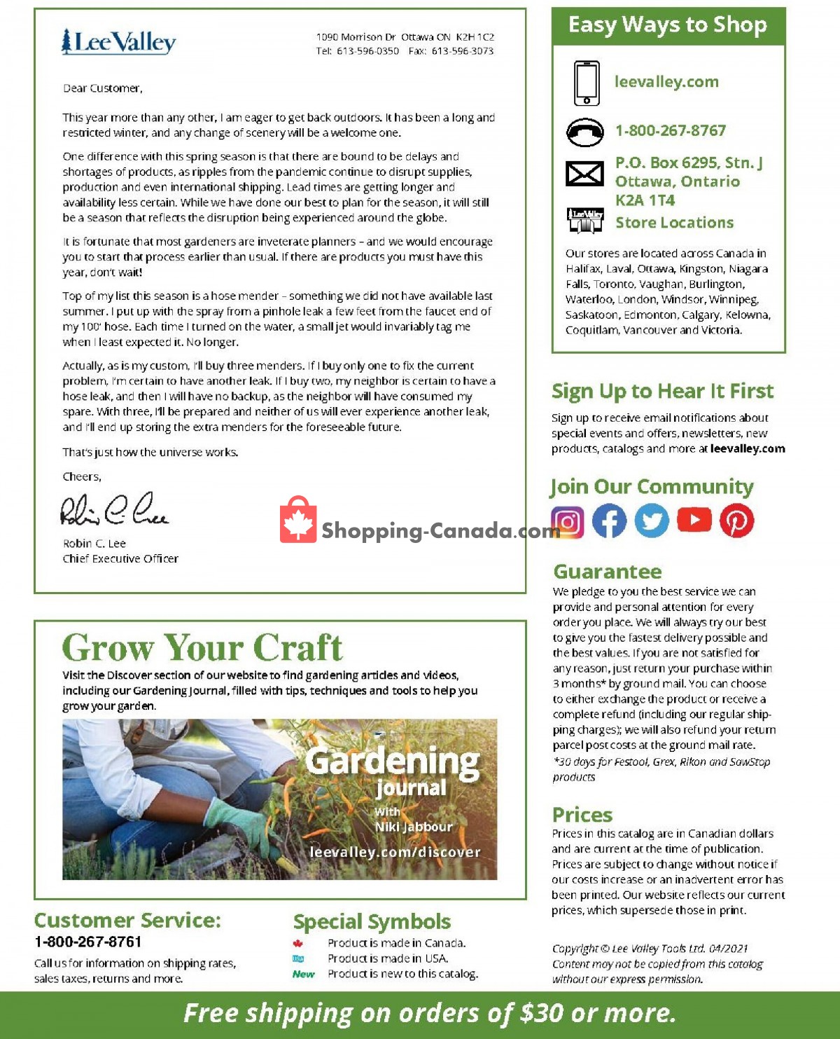 Lee Valley Tools Ltd flyer from Tuesday April 27, 2021 to Monday May 31, 2021 - page 2