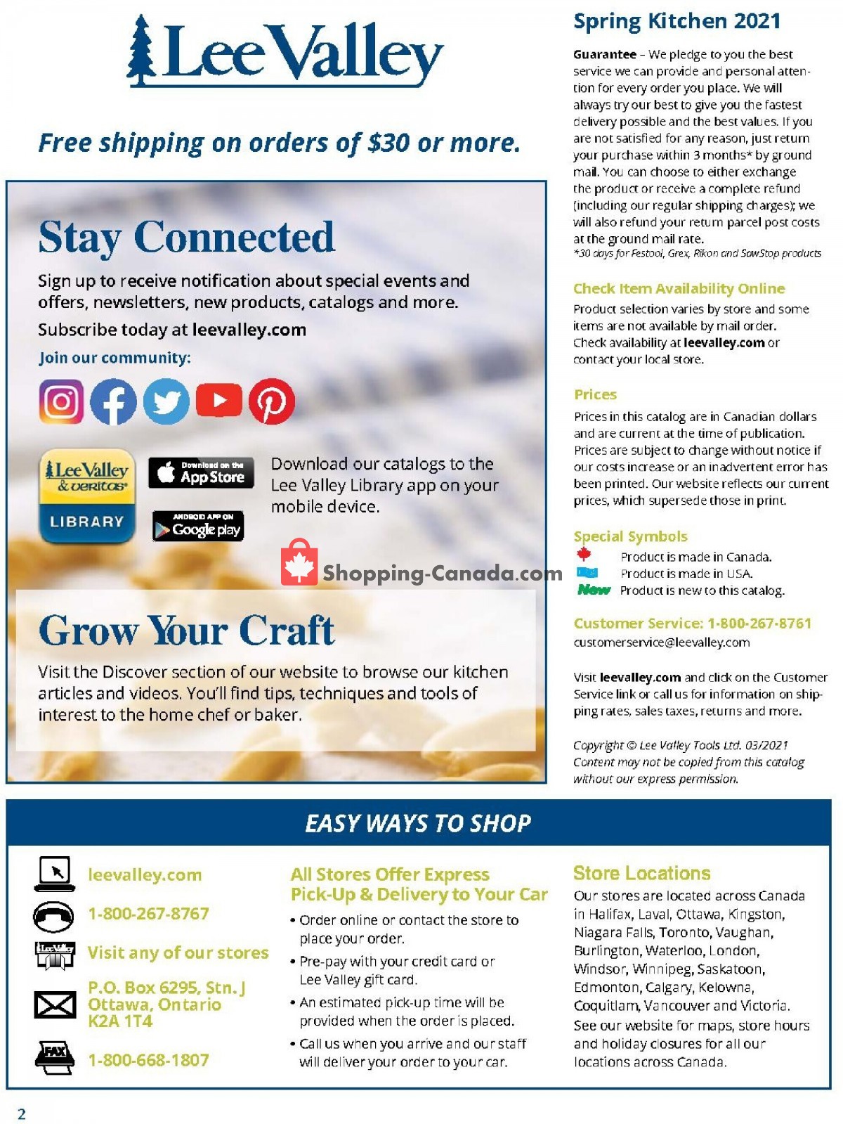 Lee Valley Tools Ltd flyer from Wednesday March 31, 2021 to Monday May 31, 2021 - page 2