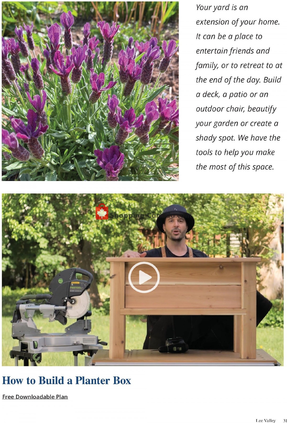 Lee Valley Tools Ltd flyer from Friday July 1, 2022 to Sunday July 31, 2022 - page 31