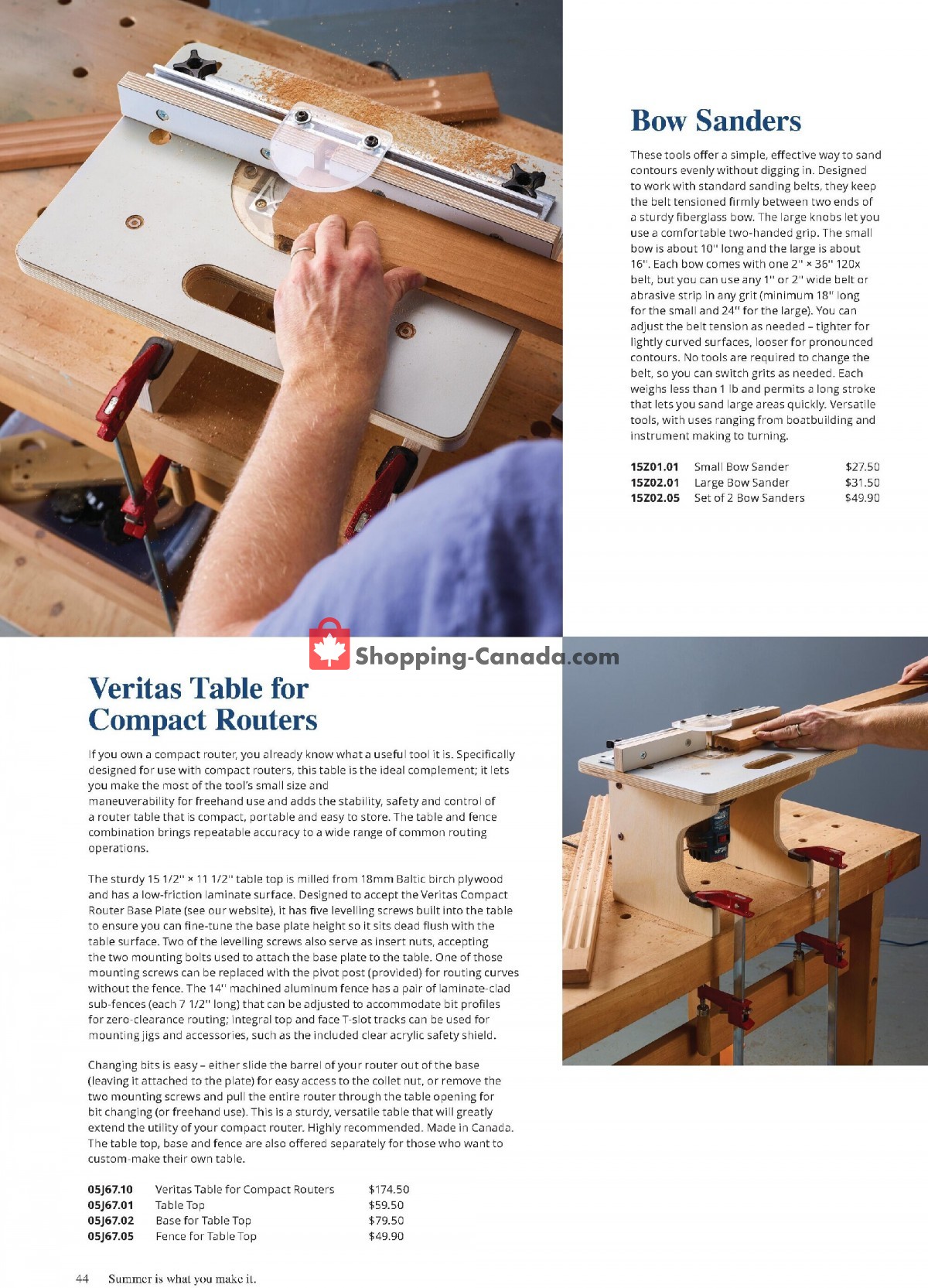 Lee Valley Tools Ltd flyer from Friday July 1, 2022 to Sunday July 31, 2022 - page 44