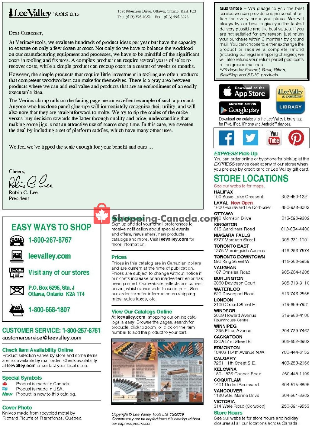 Lee Valley Tools Ltd flyer from Tuesday January 1, 2019 to Sunday March 31, 2019 - page 2