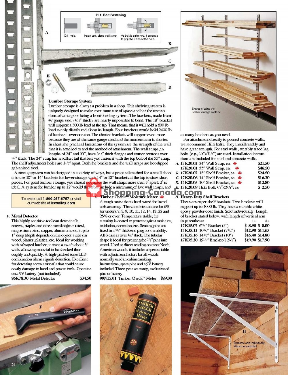 Lee Valley Tools Ltd flyer from Tuesday January 1, 2019 to Sunday March 31, 2019 - page 20