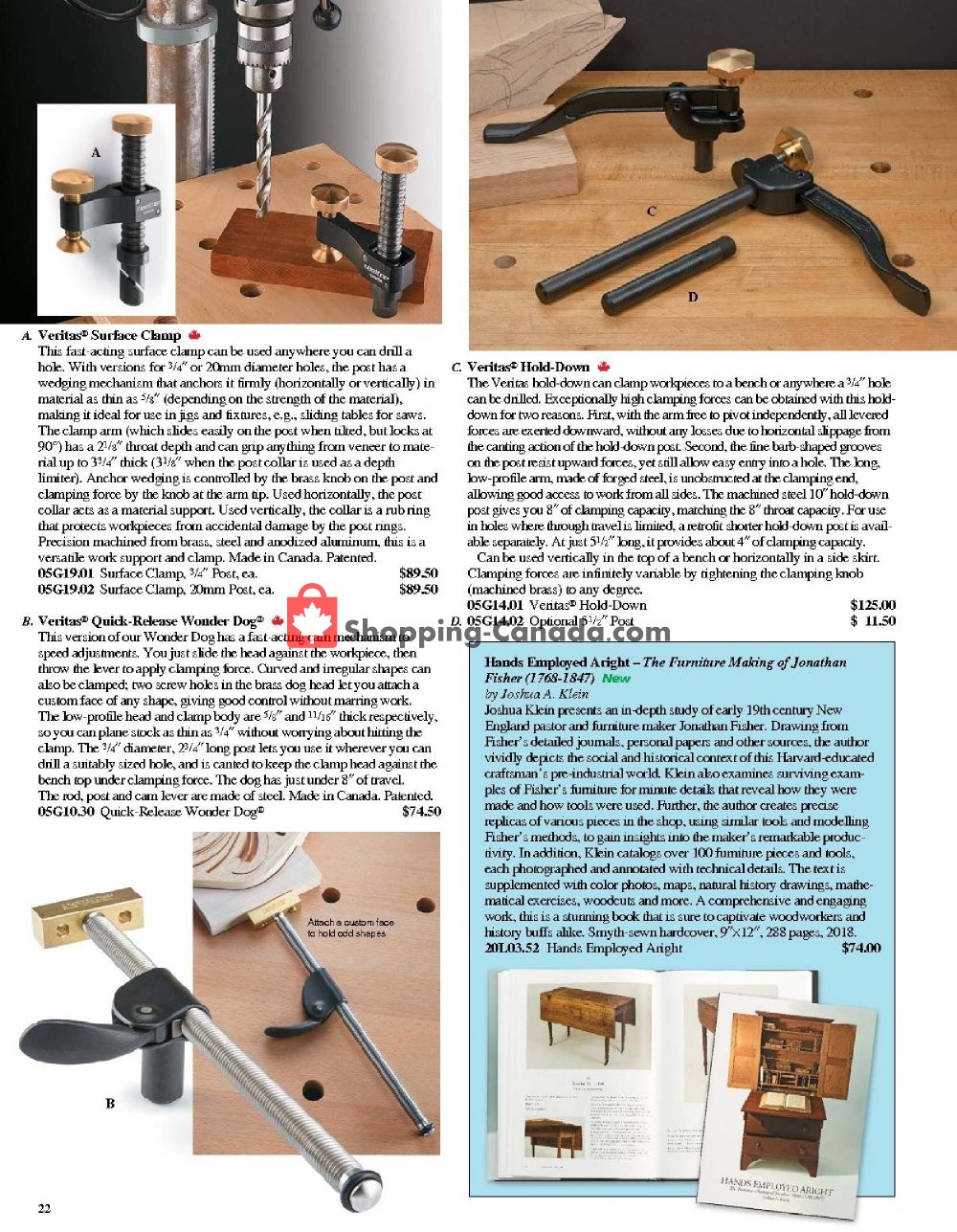 Lee Valley Tools Ltd flyer from Tuesday January 1, 2019 to Sunday March 31, 2019 - page 22