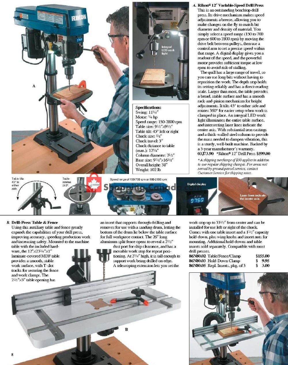 Lee Valley Tools Ltd flyer from Tuesday January 1, 2019 to Sunday March 31, 2019 - page 8