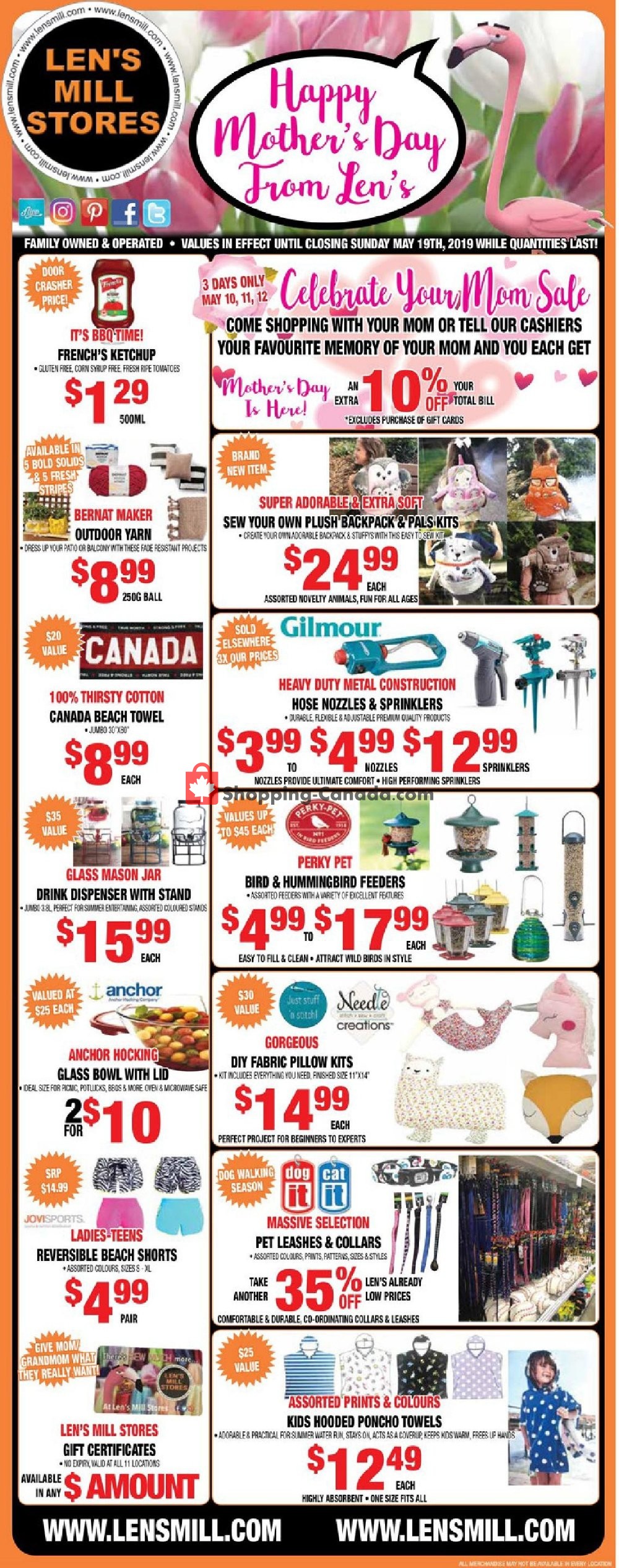 Len's Mill Stores flyer from Monday May 6, 2019 to Sunday May 19, 2019 - page 1