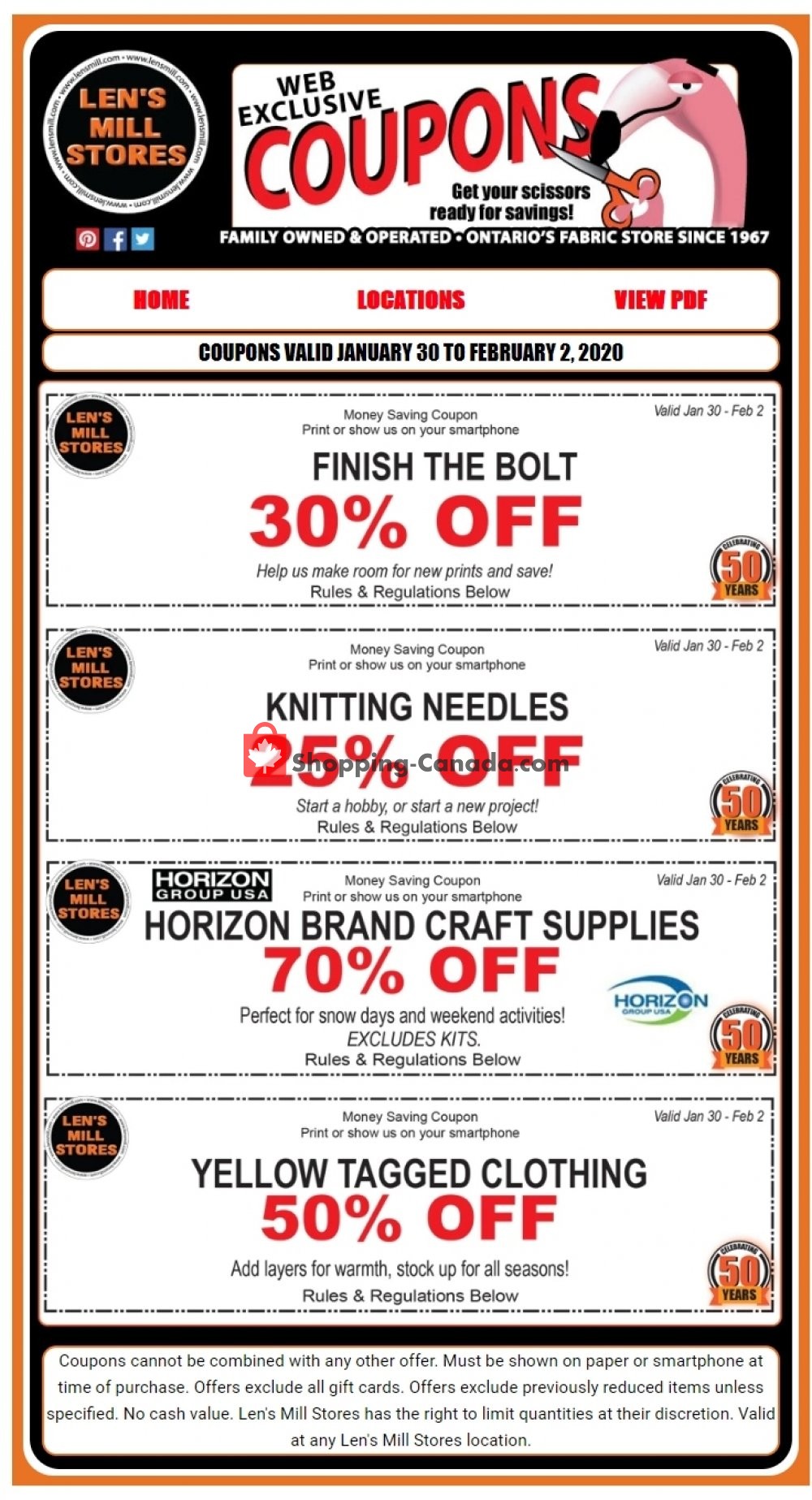 Len's Mill Stores flyer from Thursday January 30, 2020 to Sunday February 2, 2020 - page 1