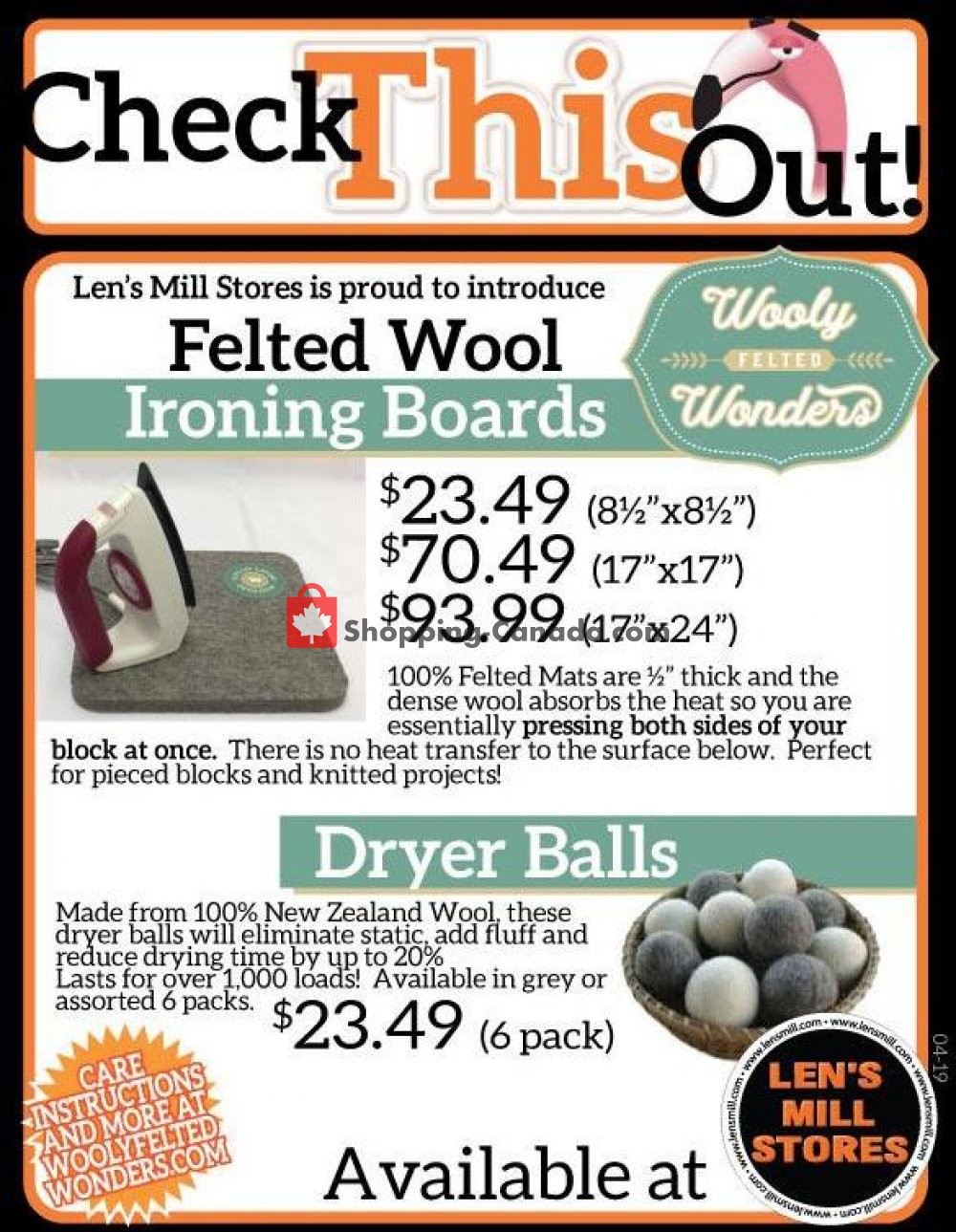 Len's Mill Stores flyer from Tuesday April 16, 2019 to Monday April 22, 2019 - page 1