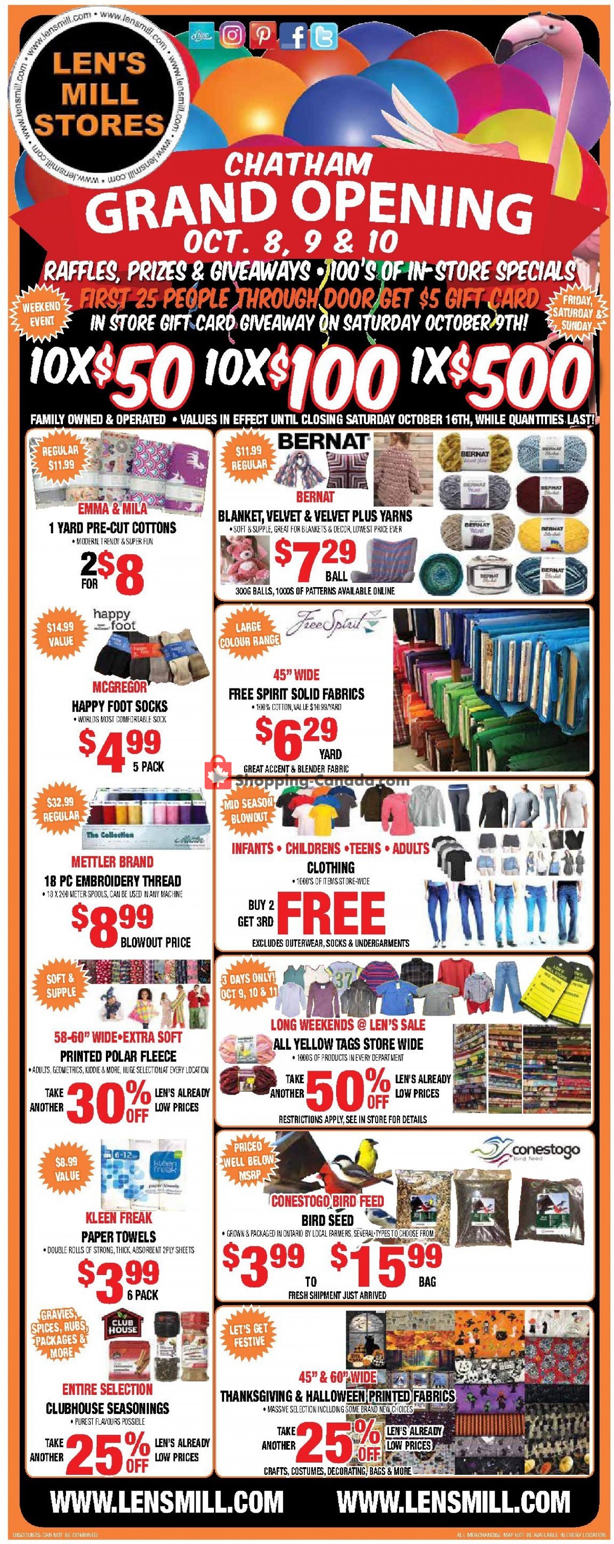 Len's Mill Stores flyer from Monday October 4, 2021 to Saturday October 16, 2021 - page 1