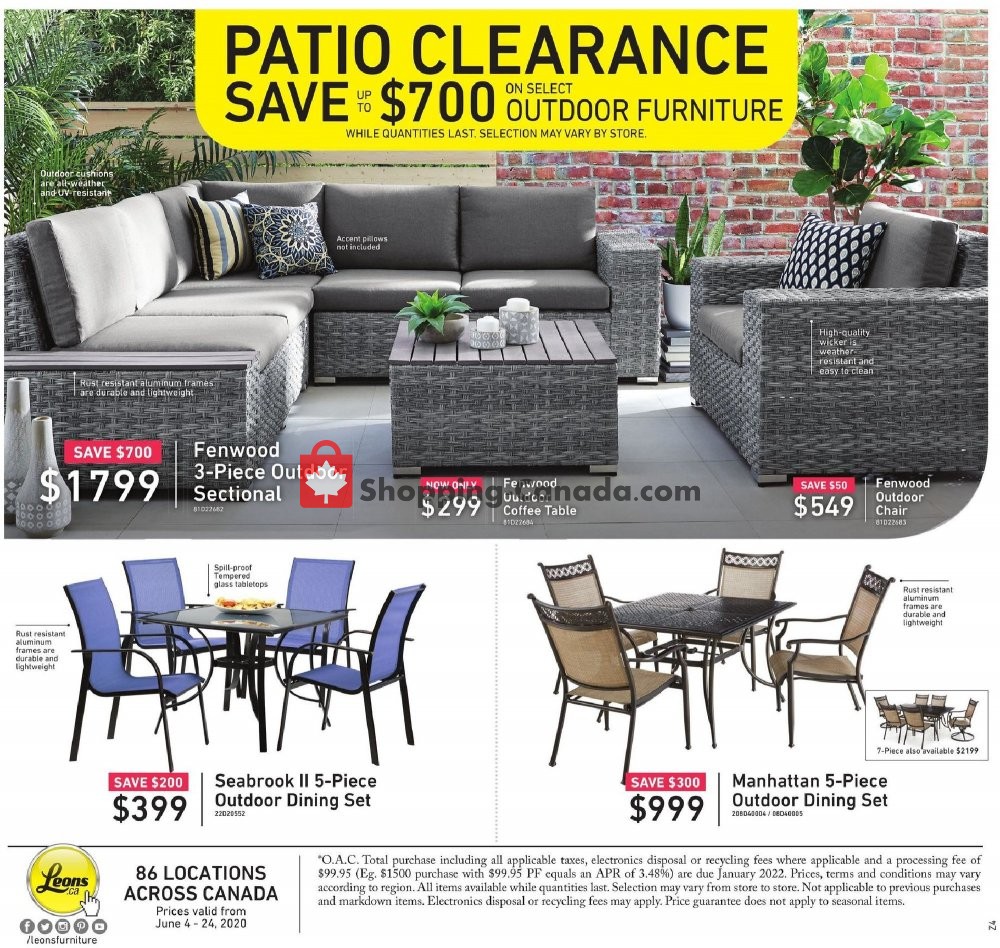 Leon's Furniture Canada, flyer (Anniversary Sale West) June 4