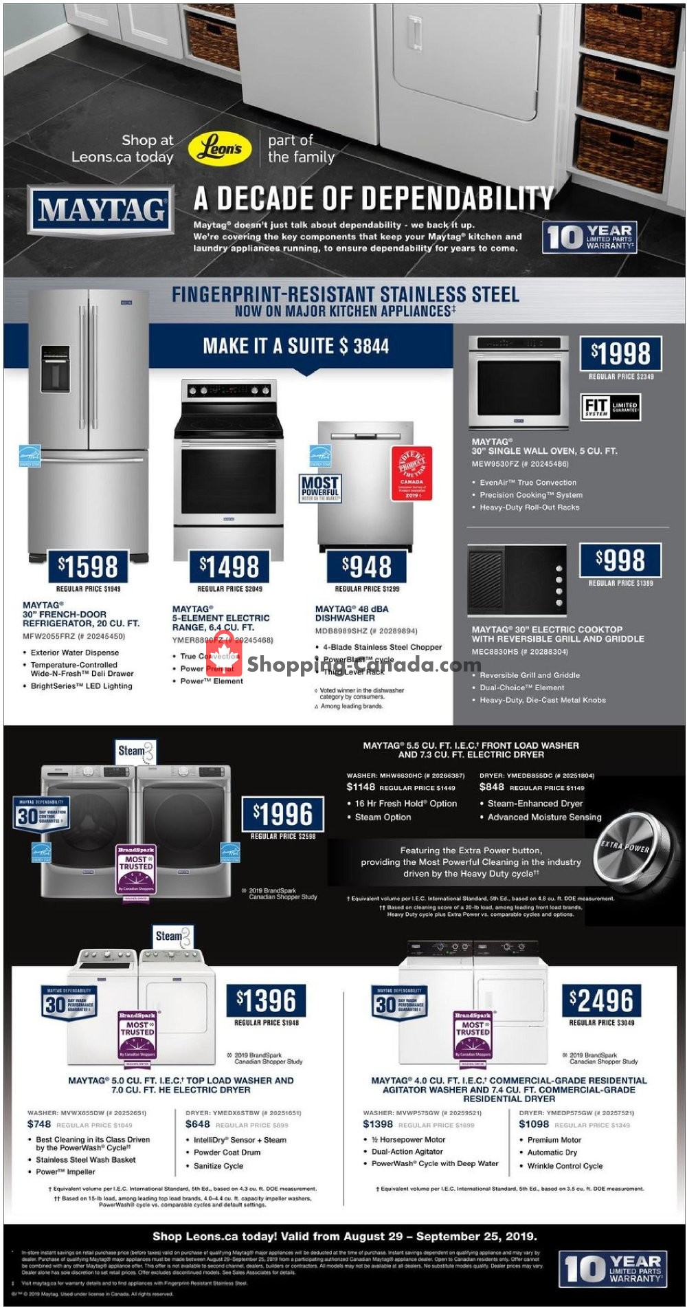 Leon's Furniture flyer from Thursday August 29, 2019 to Wednesday September 25, 2019 - page 4