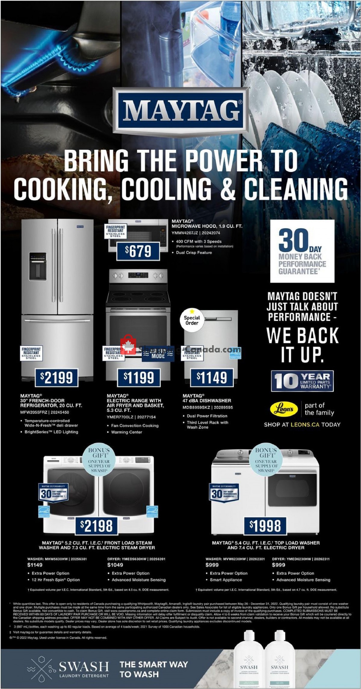 Leon's Furniture Canada, flyer (Appliance Sale ON) July 28