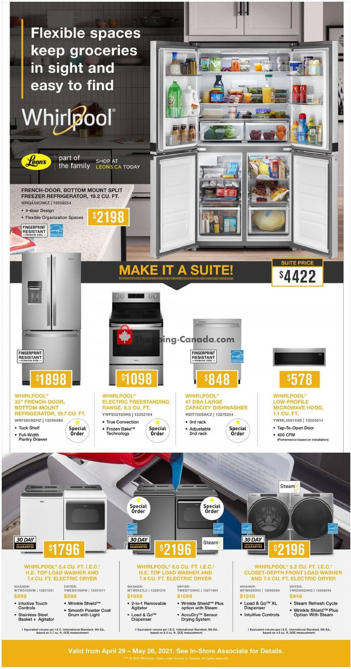 Leon's Furniture flyer from Thursday April 29, 2021 to Wednesday May 26, 2021 - page 3