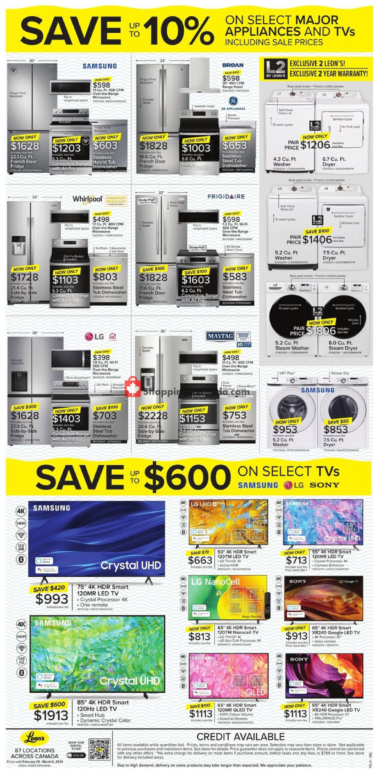 Leon's Furniture flyer from Thursday February 29, 2024 to Wednesday March 6, 2024 - page 4
