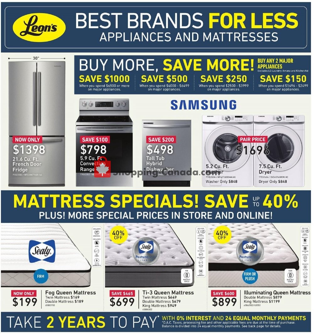 Leon's Furniture flyer from Thursday October 15, 2020 to Wednesday October 28, 2020 - page 1