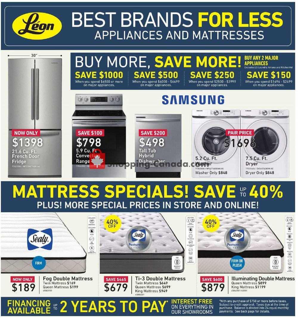 Leon's Furniture flyer from Thursday October 15, 2020 to Wednesday October 28, 2020 - page 1