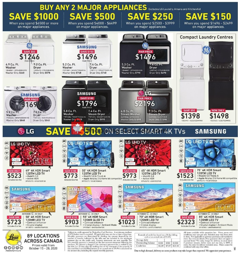 Leon's Furniture flyer from Thursday October 15, 2020 to Wednesday October 28, 2020 - page 4