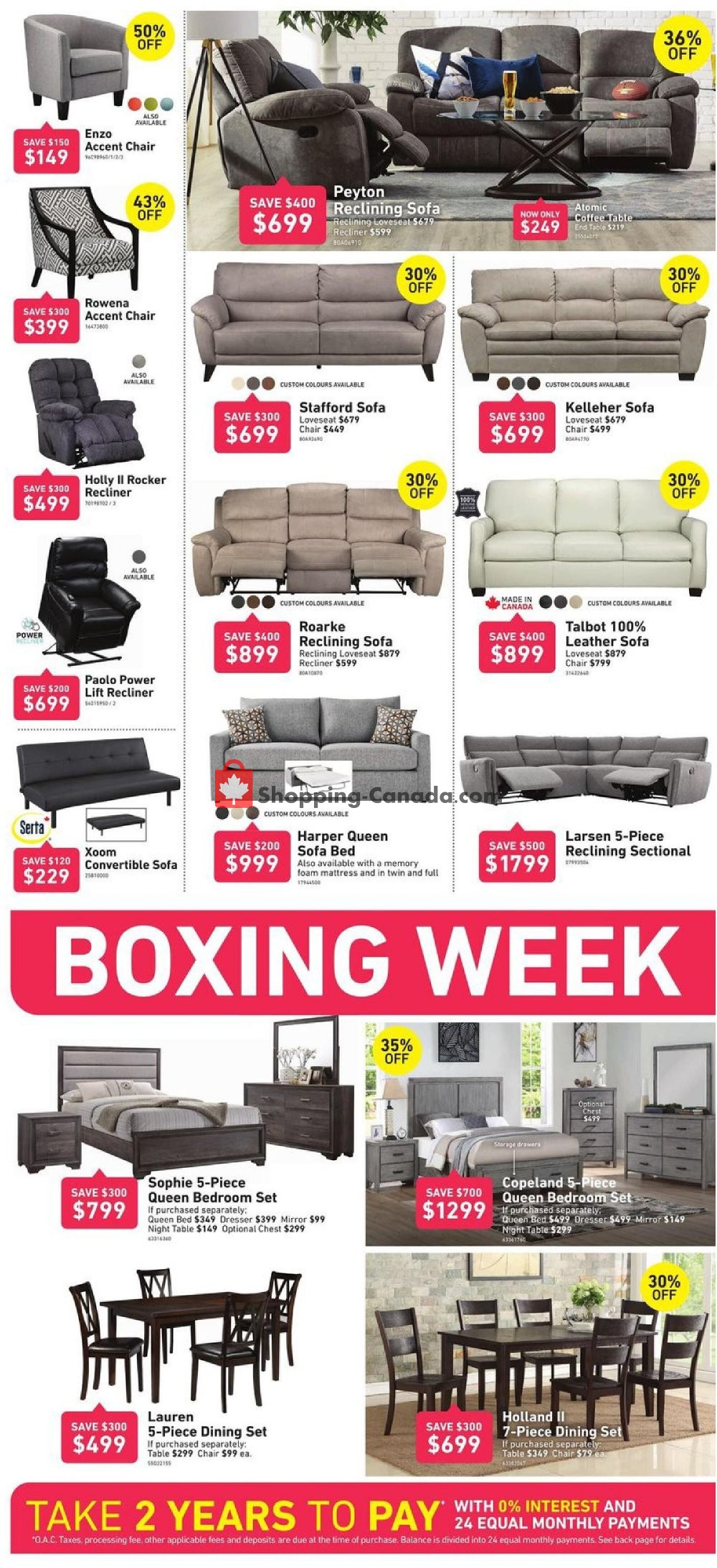 Leon's Furniture Canada, flyer (Boxing Week Is Back ON) June 25