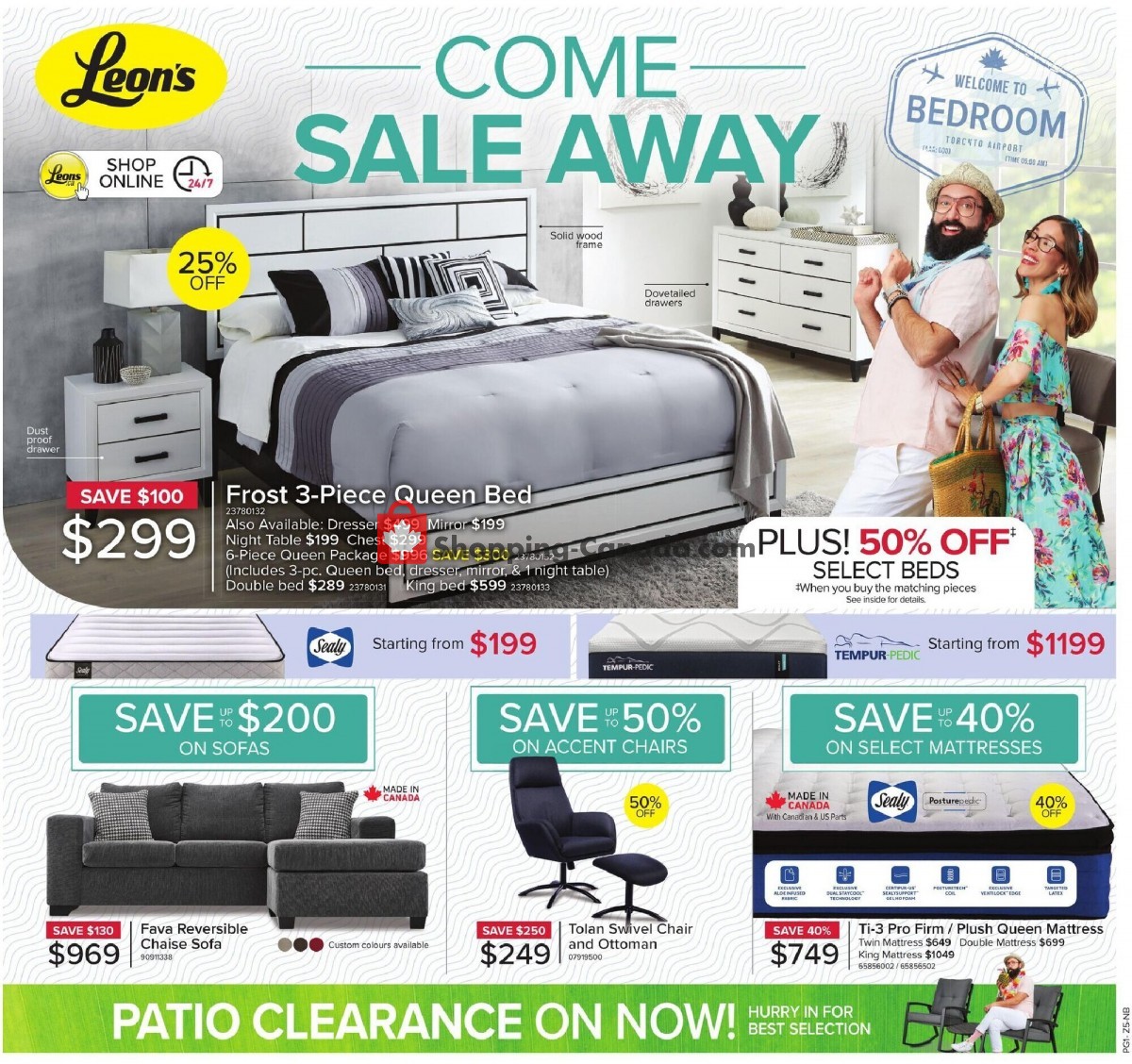 Leon's Furniture Canada, flyer Sale Away Atlantic) July 28 August 11, 2021