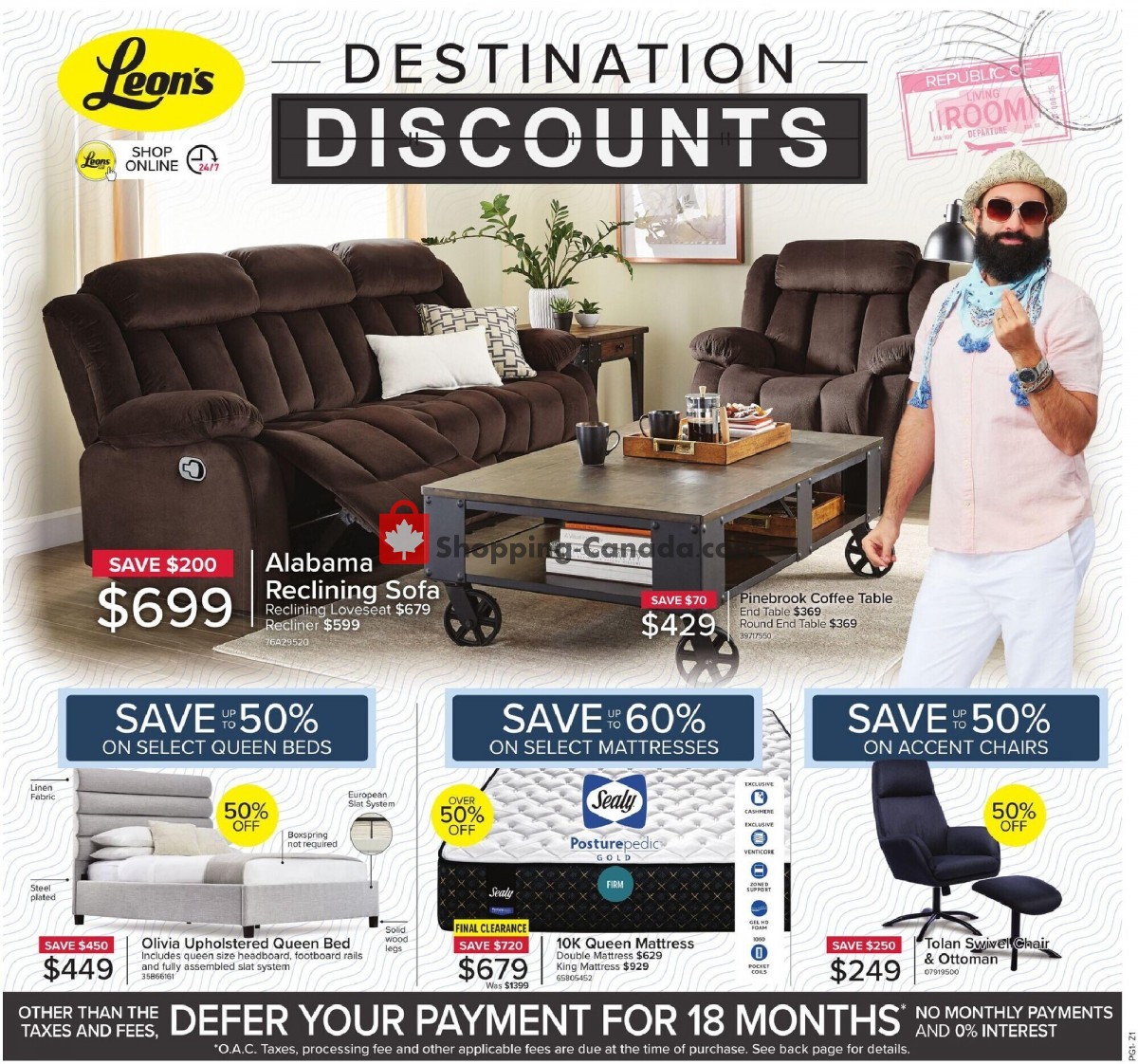 Leon's Furniture flyer from Thursday May 6, 2021 to Wednesday May 19, 2021 - page 1