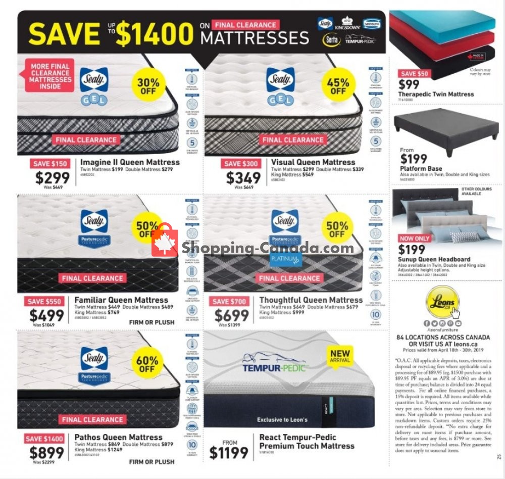 Leon's Furniture flyer from Thursday April 18, 2019 to Tuesday April 23, 2019 - page 16