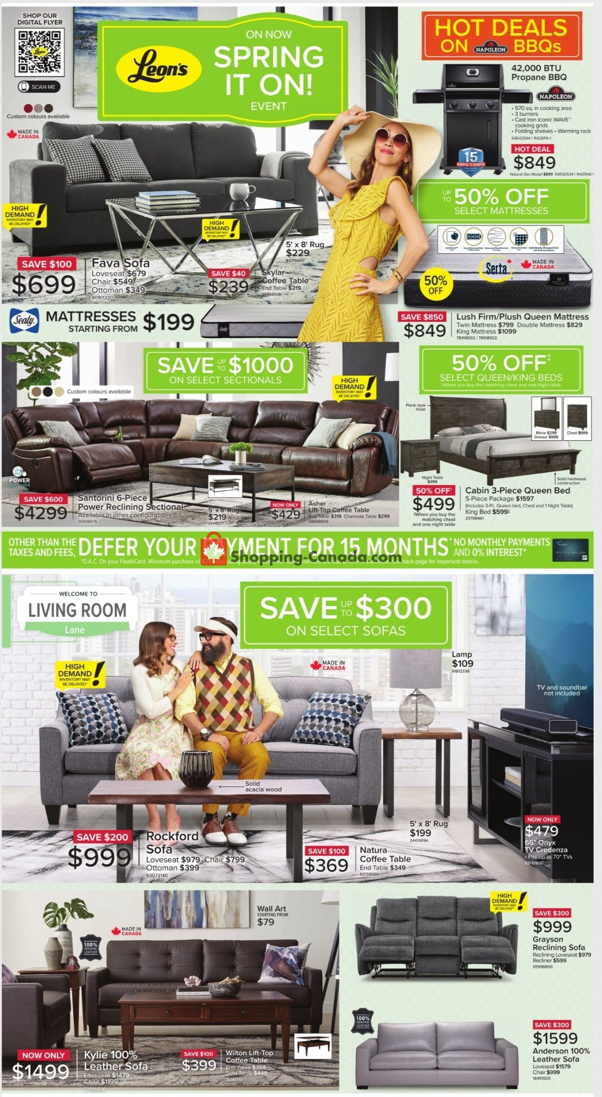 Leon's Furniture Canada, flyer (Hot Deals West) March 10 March