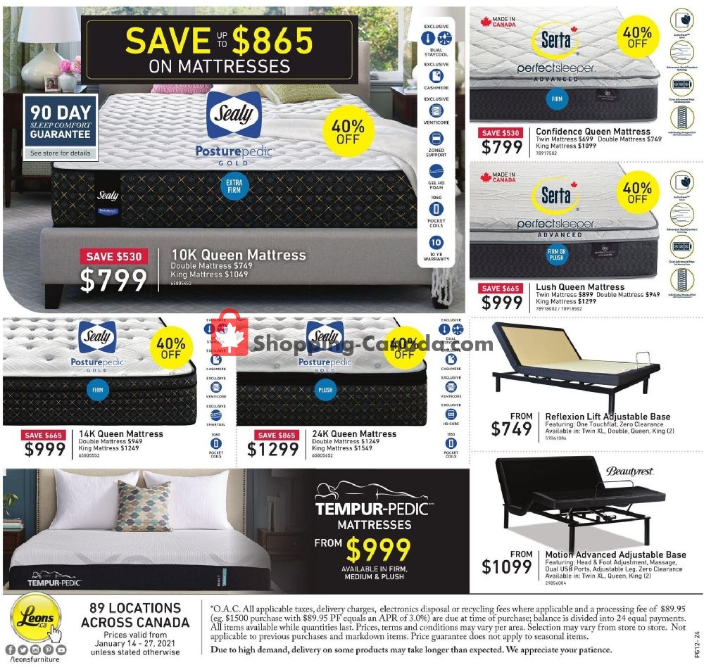 Leon's Furniture flyer from Thursday January 14, 2021 to Wednesday January 27, 2021 - page 12