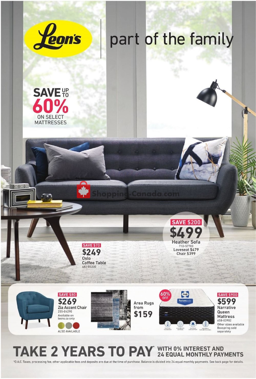 Leon's Furniture Canada, flyer (Part of the Family Atlantic and