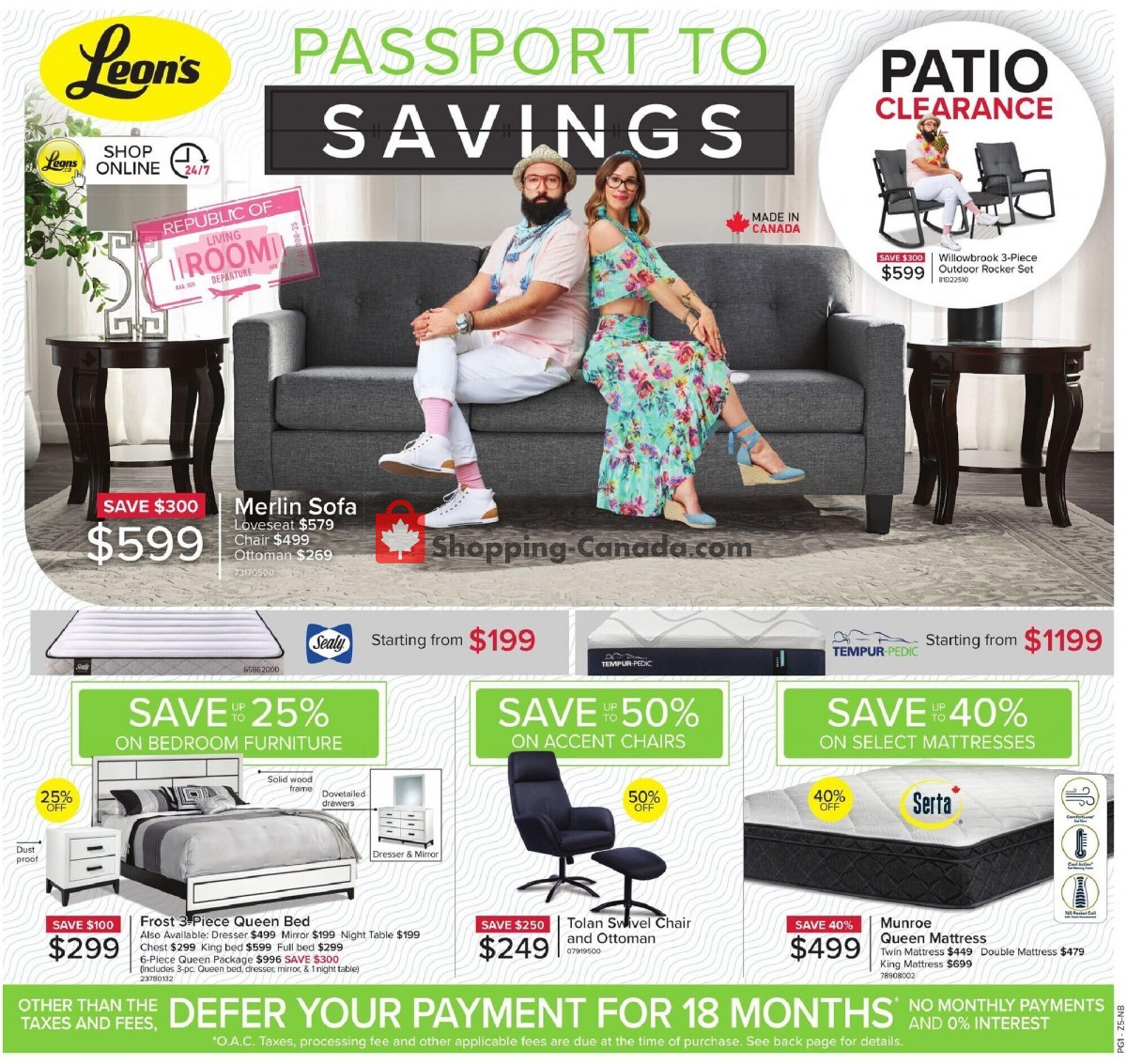 Leon's Furniture flyer from Thursday July 15, 2021 to Sunday July 25, 2021 - page 1