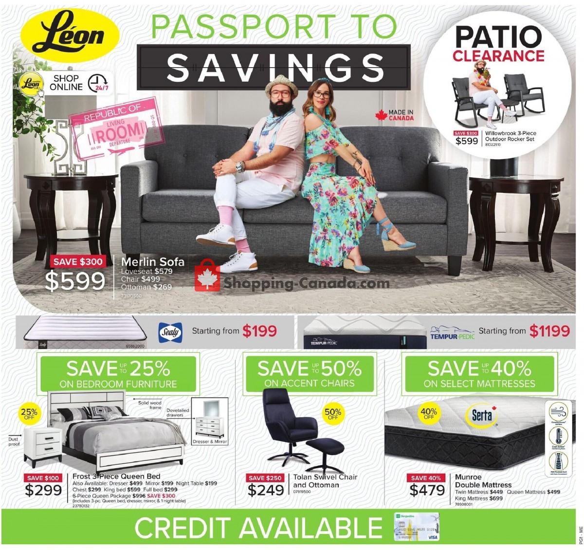 Leon's Furniture flyer from Thursday July 15, 2021 to Sunday July 25, 2021 - page 1