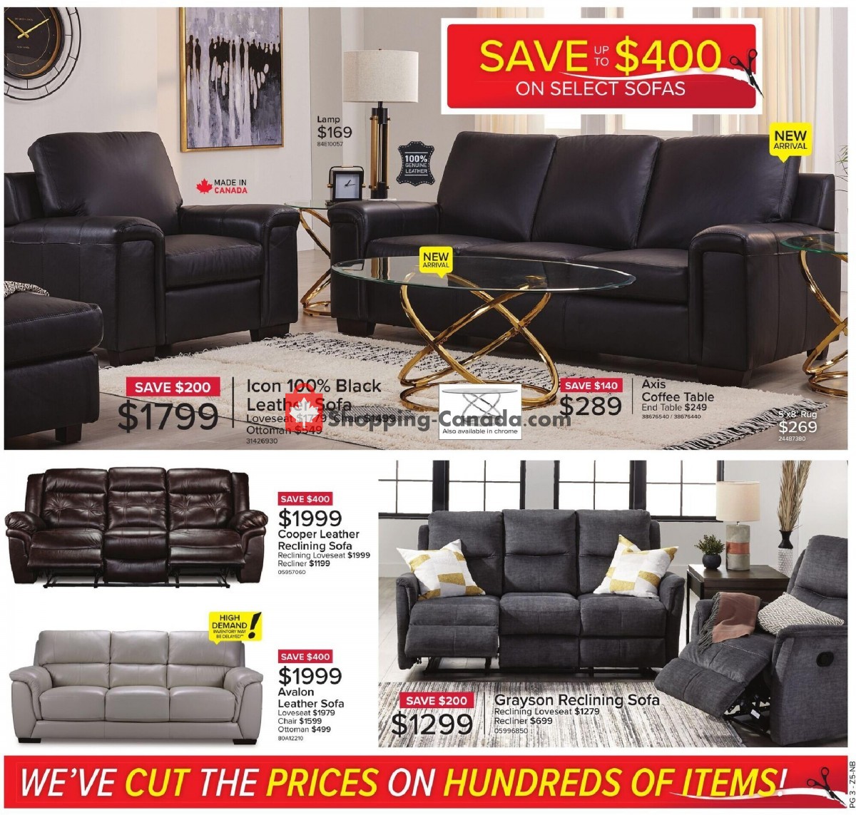 Leon's Furniture Canada, flyer (Price Cut Atlantic) November 3