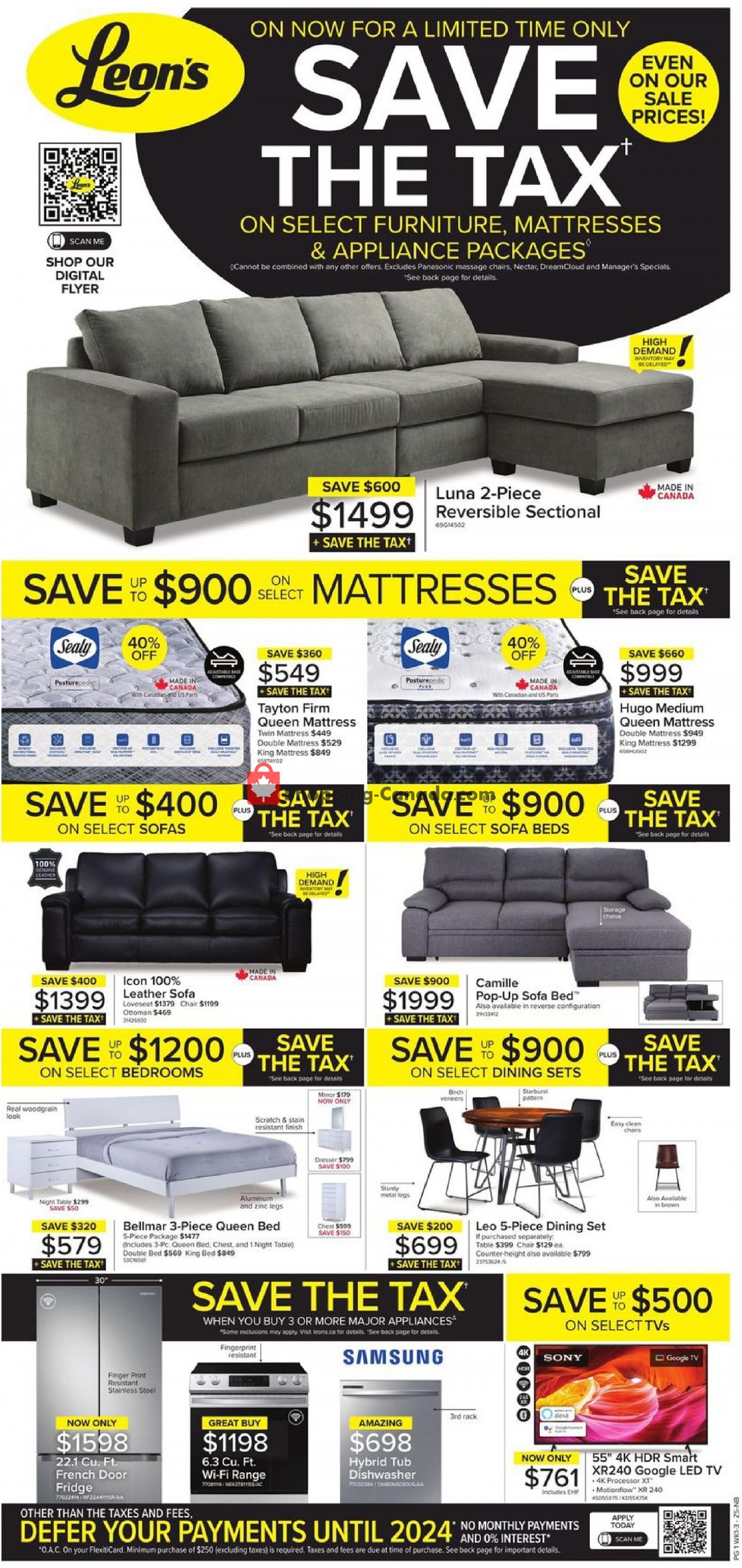Leon's Furniture flyer from Thursday January 19, 2023 to Wednesday February 8, 2023 - page 1