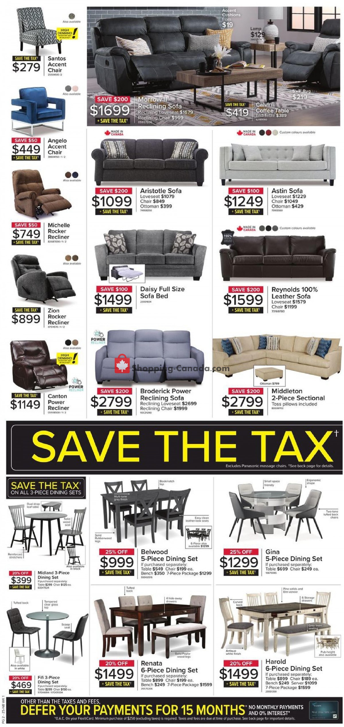 Leon's Furniture Canada, flyer (Save The Tax Atlantic) July 7