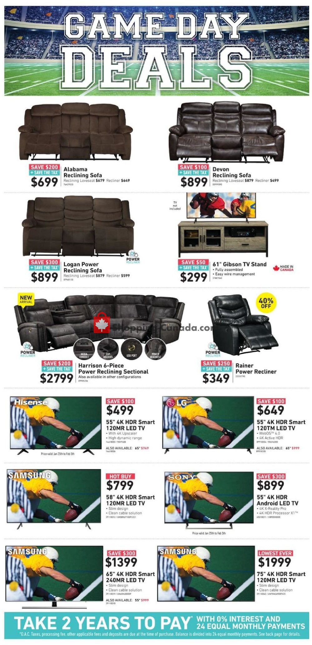 Leon's Furniture flyer from Wednesday January 23, 2019 to Tuesday February 5, 2019 - page 2