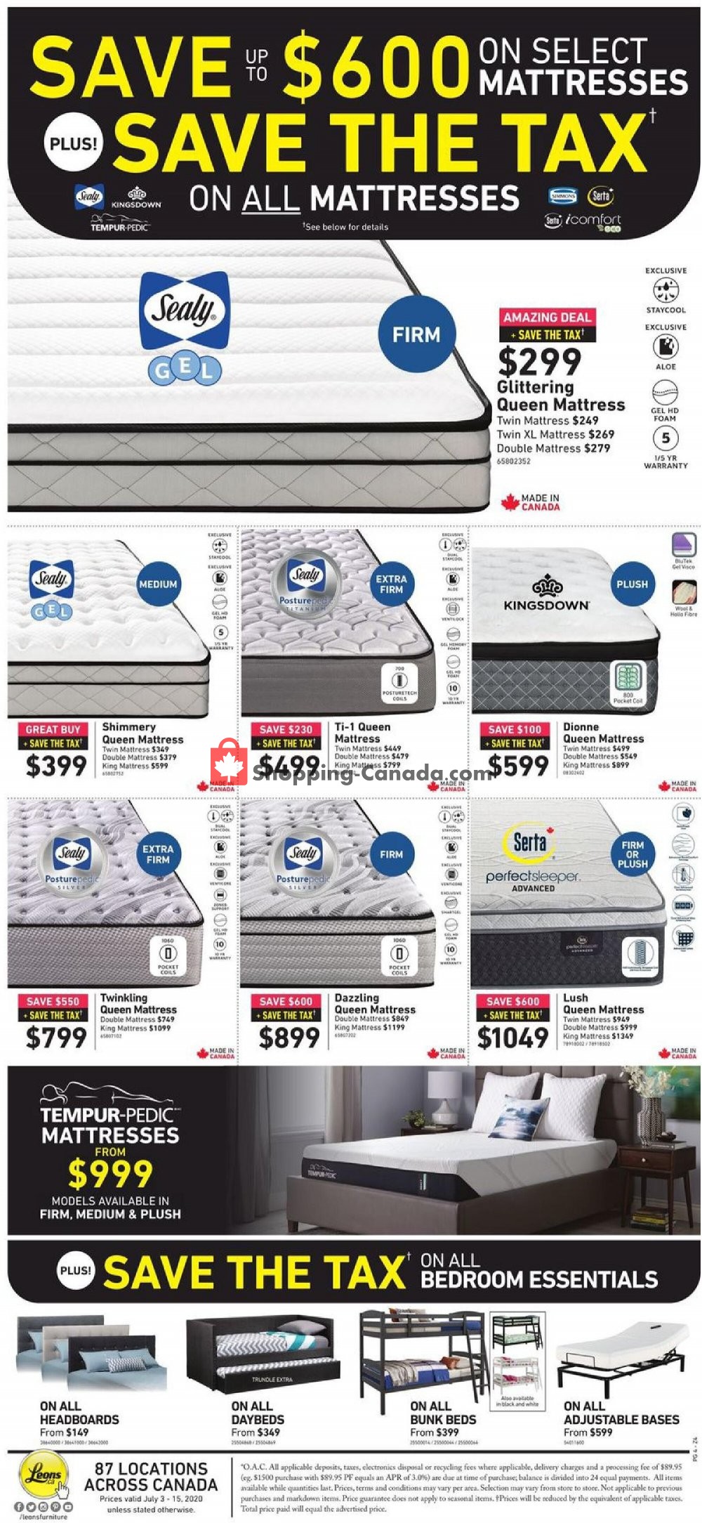 Leon's Furniture flyer from Friday July 3, 2020 to Wednesday July 15, 2020 - page 4