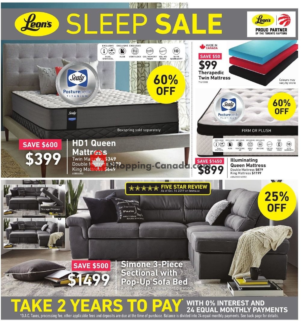 Leon's Furniture flyer from Thursday November 7, 2019 to Wednesday November 20, 2019 - page 1