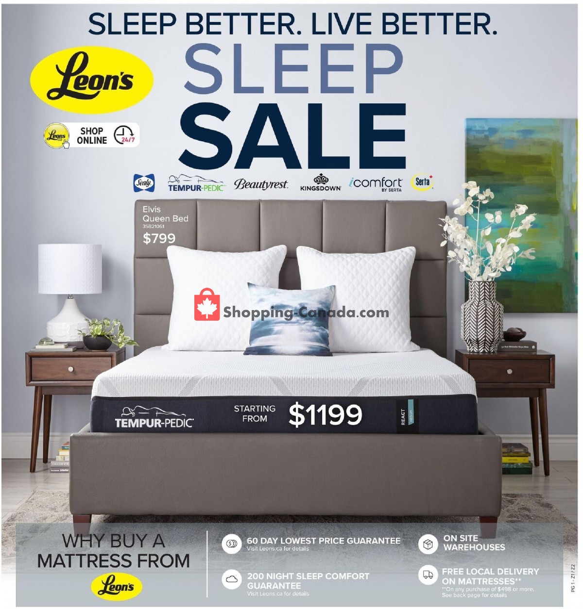 Leon's Furniture Canada, flyer (Sleep Sale ON) July 28 September