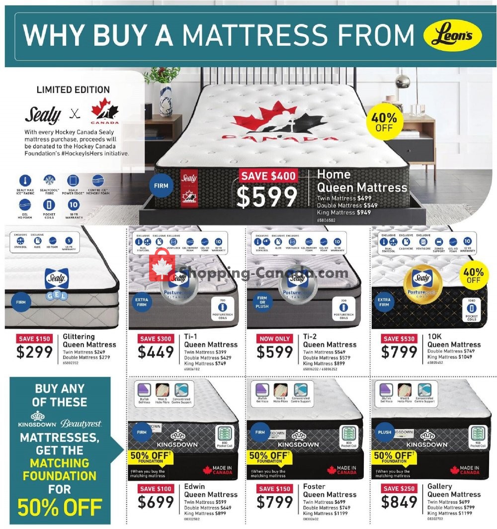 Leon's Furniture Canada, flyer (Sleep Sale ON) November 5