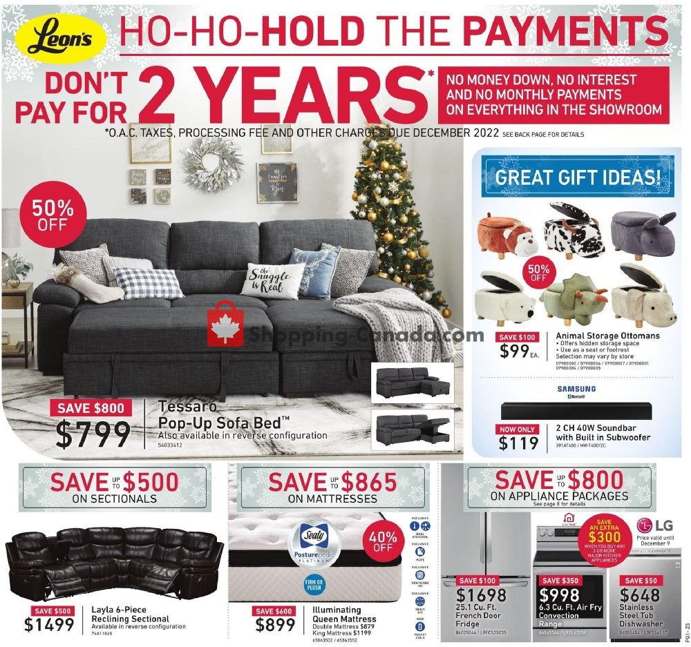 Leon's Furniture Canada, flyer (Special Offer Atlantic) December 4
