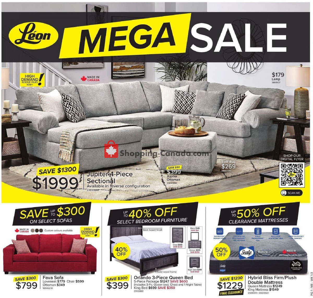 Leon's Furniture Canada, flyer (Special Offer QC) February 9