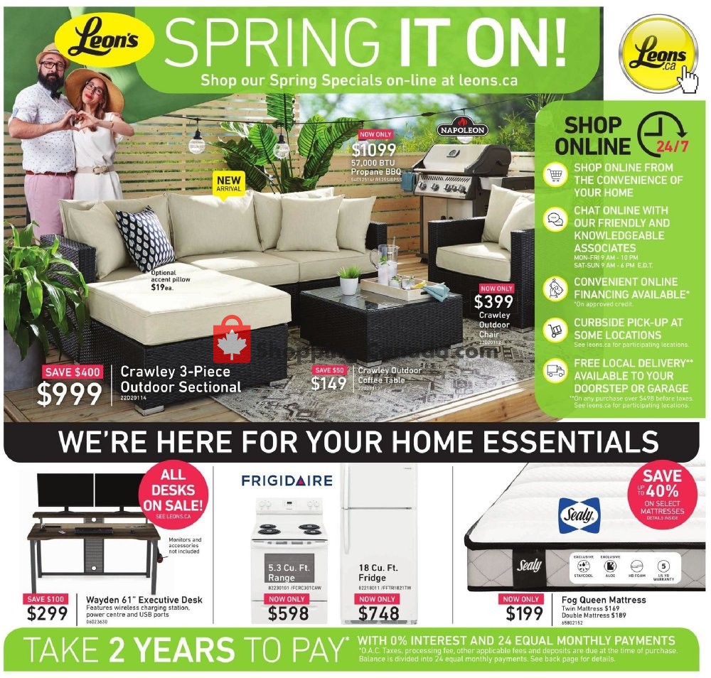 Leon's Furniture flyer from Thursday April 30, 2020 to Thursday May 28, 2020 - page 1