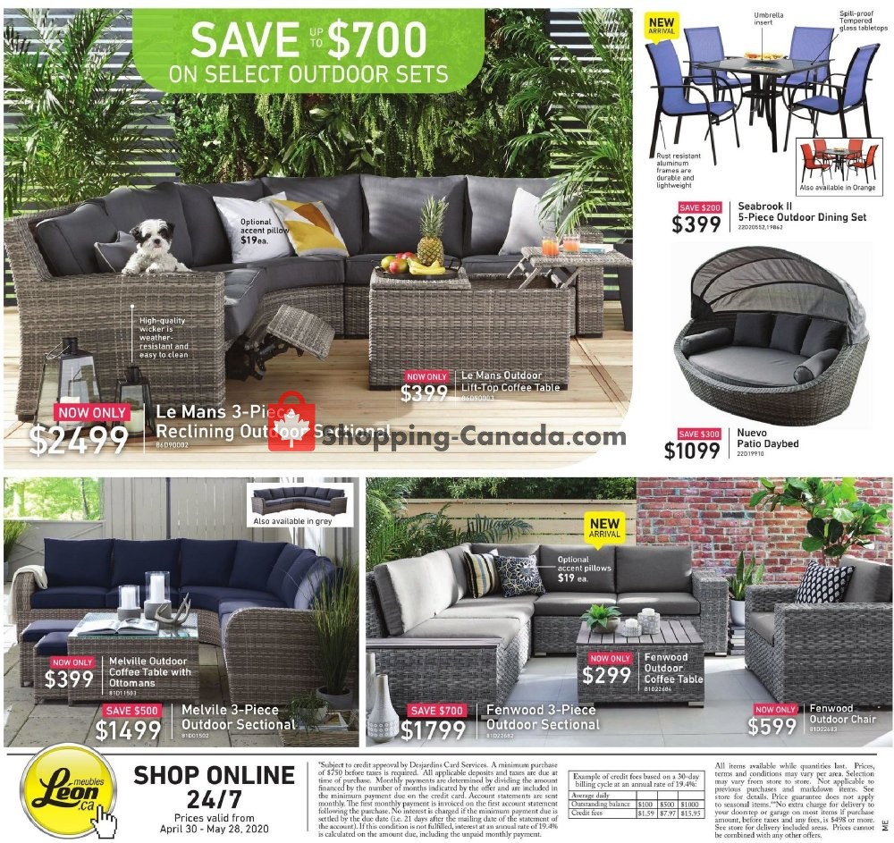 Leon's Furniture Canada, flyer (Spring It ON QC) April 30 May 28