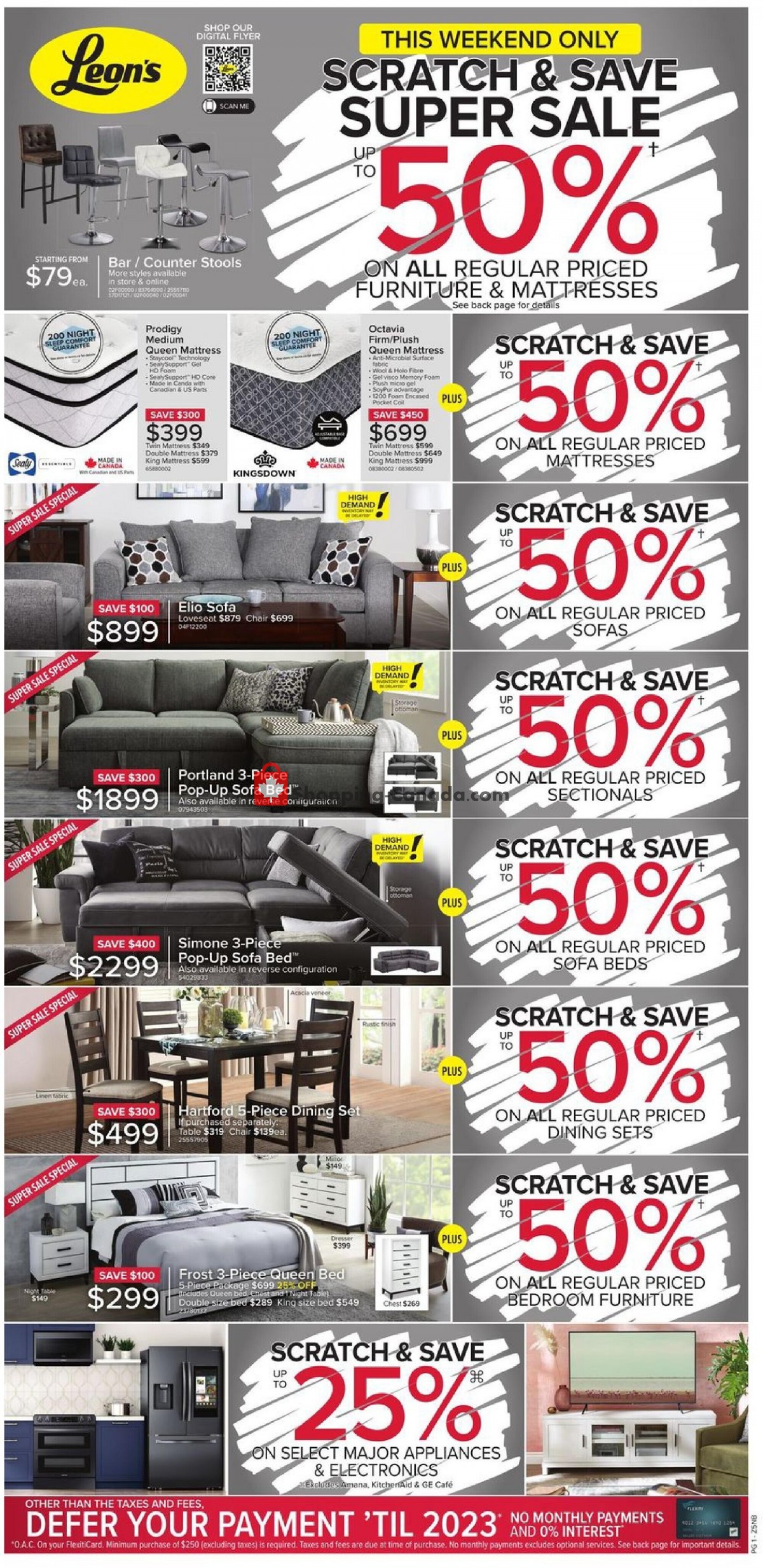 Leon's Furniture Canada, flyer (Super Deal Atlantic) October 28