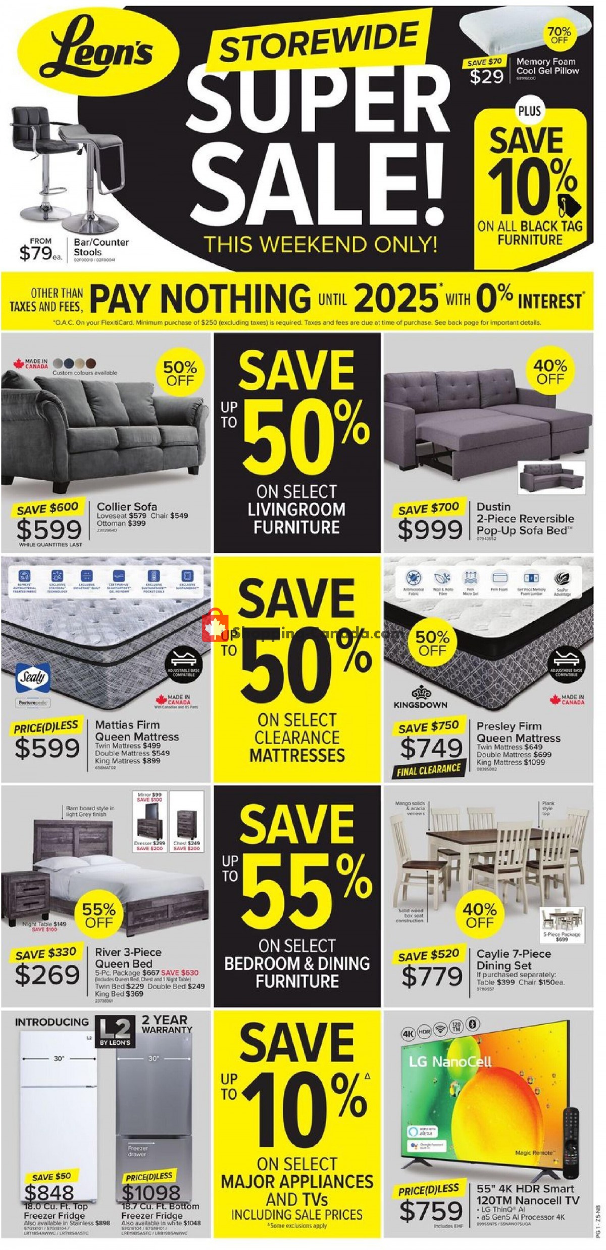 Leon's Furniture Canada, flyer (Super Sale Atlantic) May 25 May
